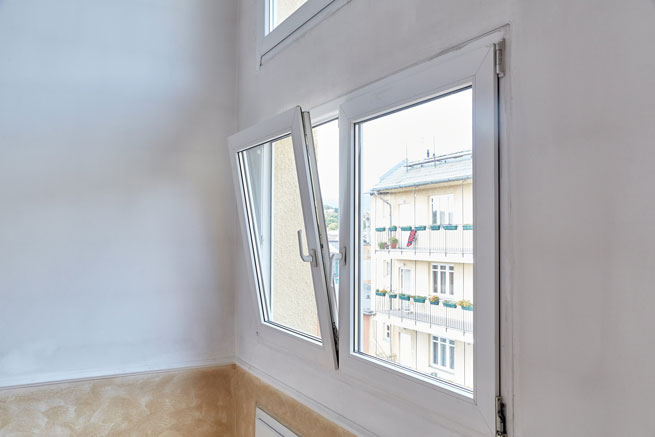 Innenansicht Fenster gekippt