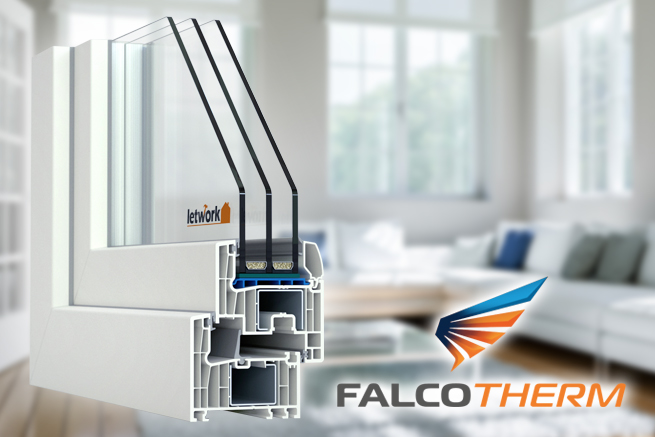 Falcotherm Einleitungsbild mit Logo und Falcotherm Fensterecke