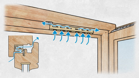 Image d'aperçu du schéma d'une ventilation de feuillure de fenêtre