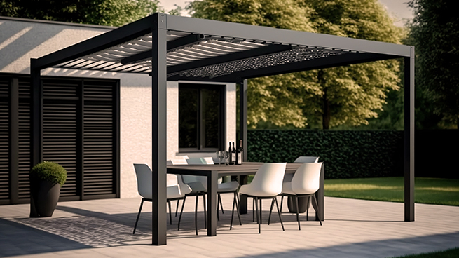 Pergola über Terrasse