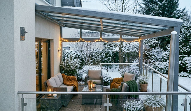 Terrassenüberdachung Winter