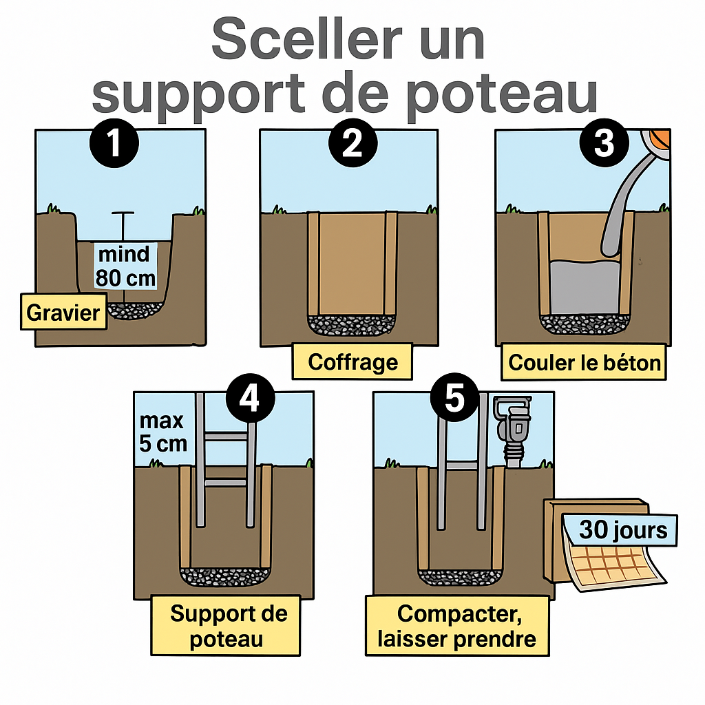 Image d'information sur l'encastrement des supports de meneaux