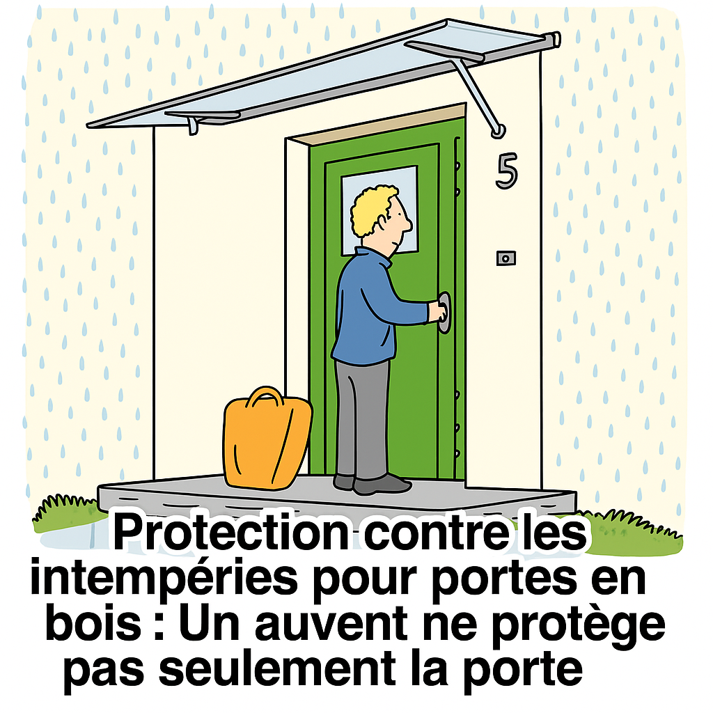 Infobild : Protection contre les intempéries pour les portes en bois - Un auvent protège non seulement la porte