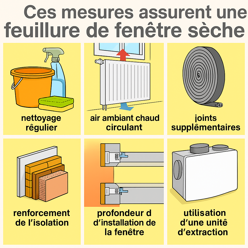 Infobild Mesures pour un feuillure de fenêtre sec