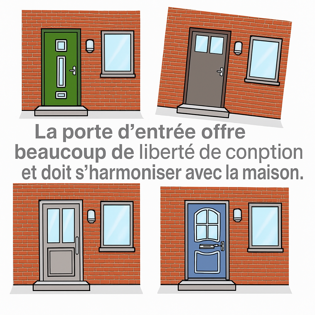 Infographie Porte d’entrée adaptée au design de la maison