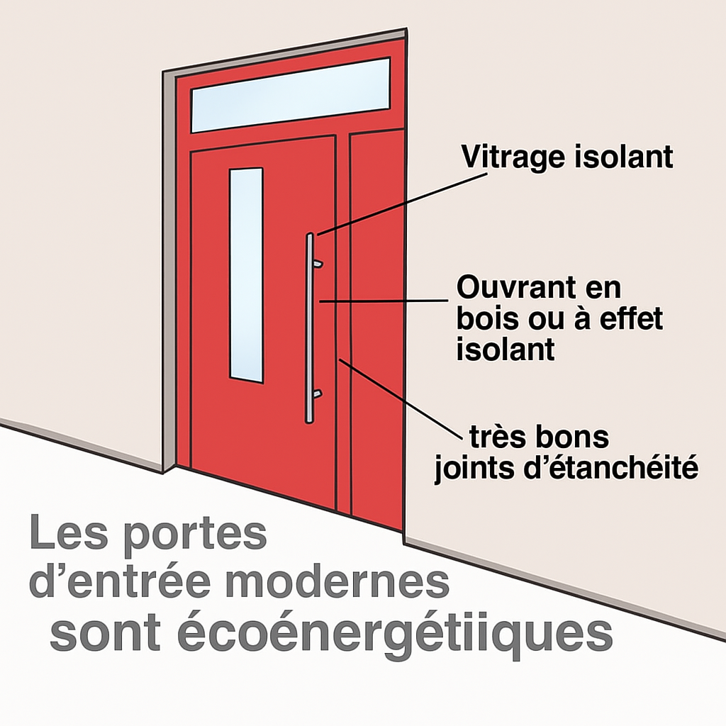 Infobild: Moderne Haustüren sind energieeffizient