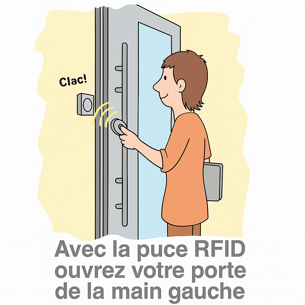 Image d'information porte d’entrée avec puce pour l'ouverture