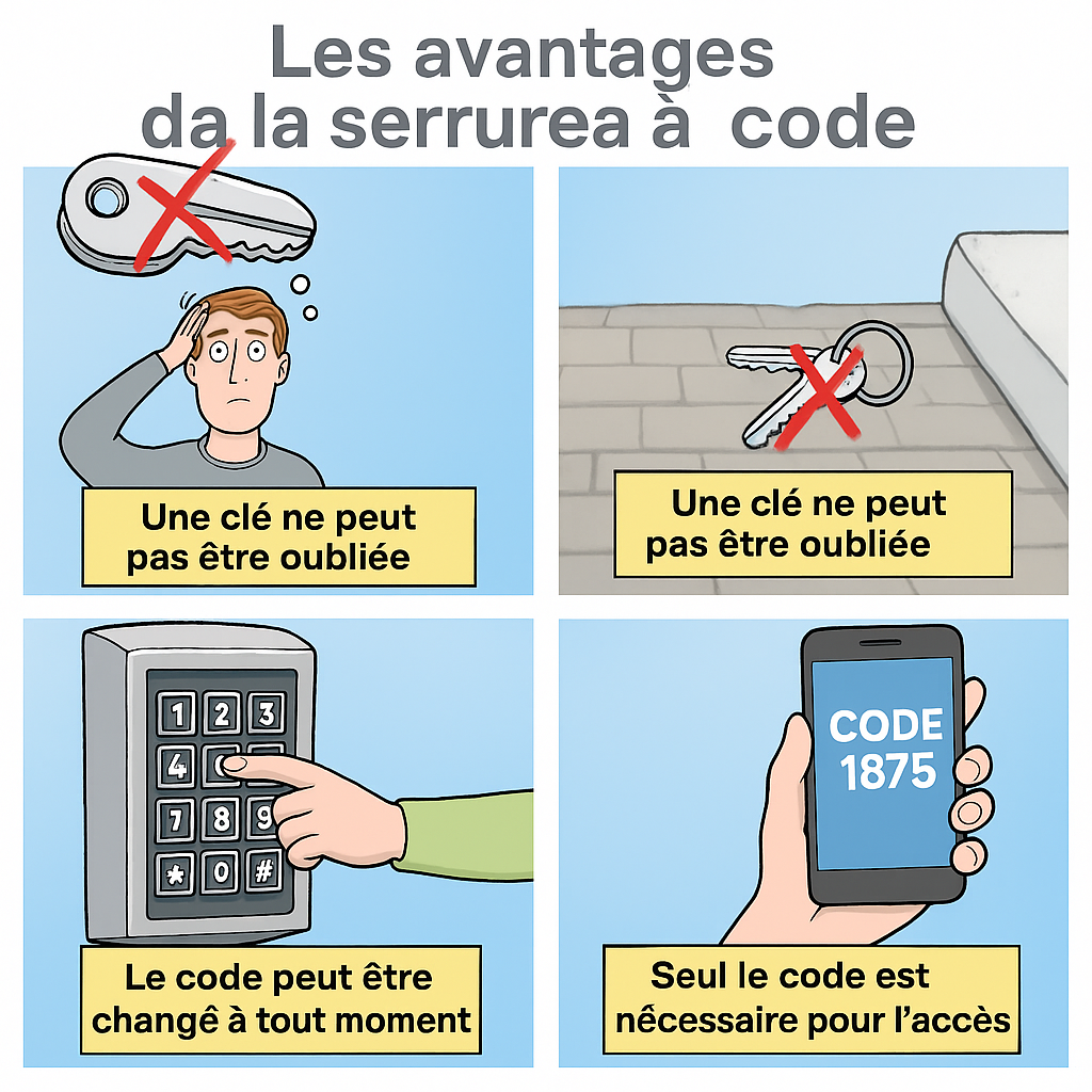 Infobild Pluspunkte eines Codeschlosses