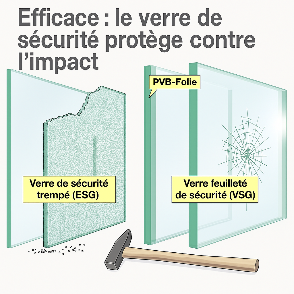 Infobild Sicherheitsglas ist effektiv und schützt auch bei Schlageinwirkung