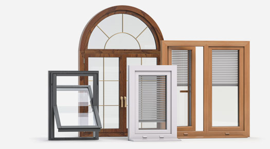 Verschiedene Kunststofffenster Formen und Typen