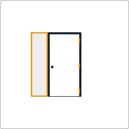 Portes d'entrée en aluminium Feldmann et Mayer avec partie latérale sur le côté serrure