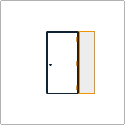 Portes d'entrée en aluminium Feldmann et Mayer avec partie latérale sur le côté charnière