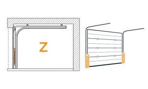domuteq système de rails de guidage Z avec ressorts de traction à l'avant