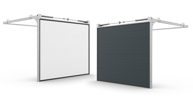 Porte de garage Comfort en blanc et anthracite