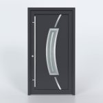 Türfüllung Design 1141 in Anthrazit mit Glaseinsatz