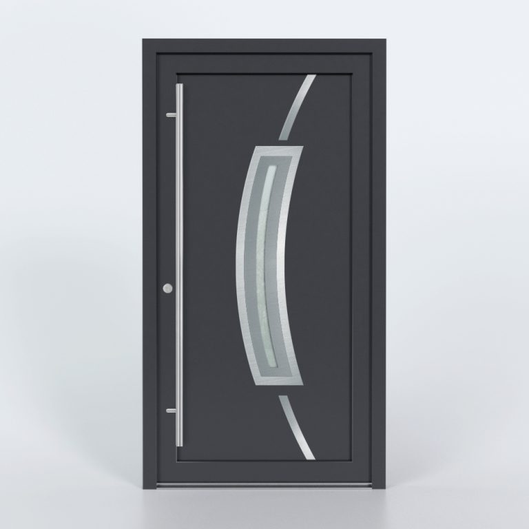 Türfüllung Design 1141 in Anthrazit mit Glaseinsatz