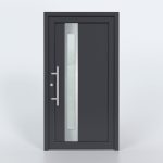Türfüllung Design 715 in Anthrazit mit schmalem Glaseinsatz