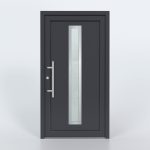 Türfüllung Design 840 in Anthrazit mit schmalem Glaseinsatz