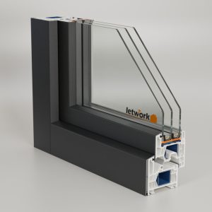 Fenêtre en PVC-Alu Kömmerling 76 MD