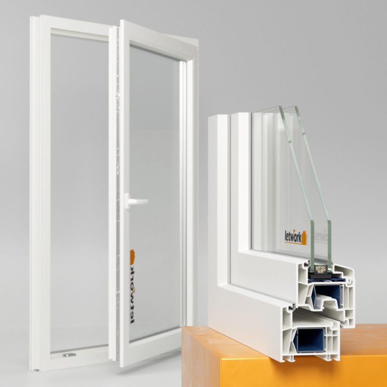 Fenêtre PVC Kömmerling 70 AD blanche avec double vitrage