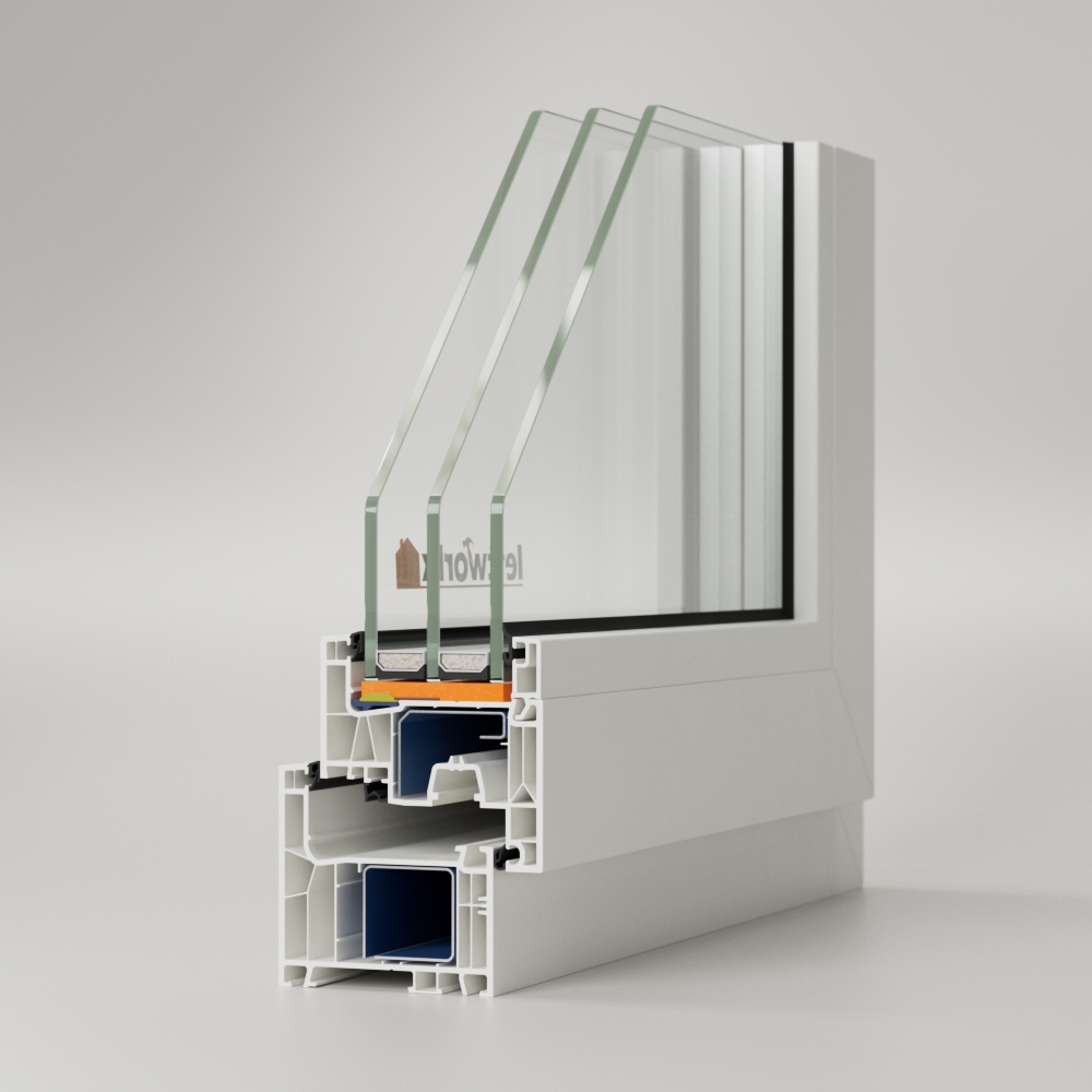 Aluplast Ideal Neo 76 Kunststofffenster Profilecke Innen