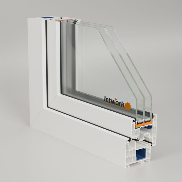 Aluplast Ideal Neo MD Kunststofffenster Ecke mit Dreifachverglasung