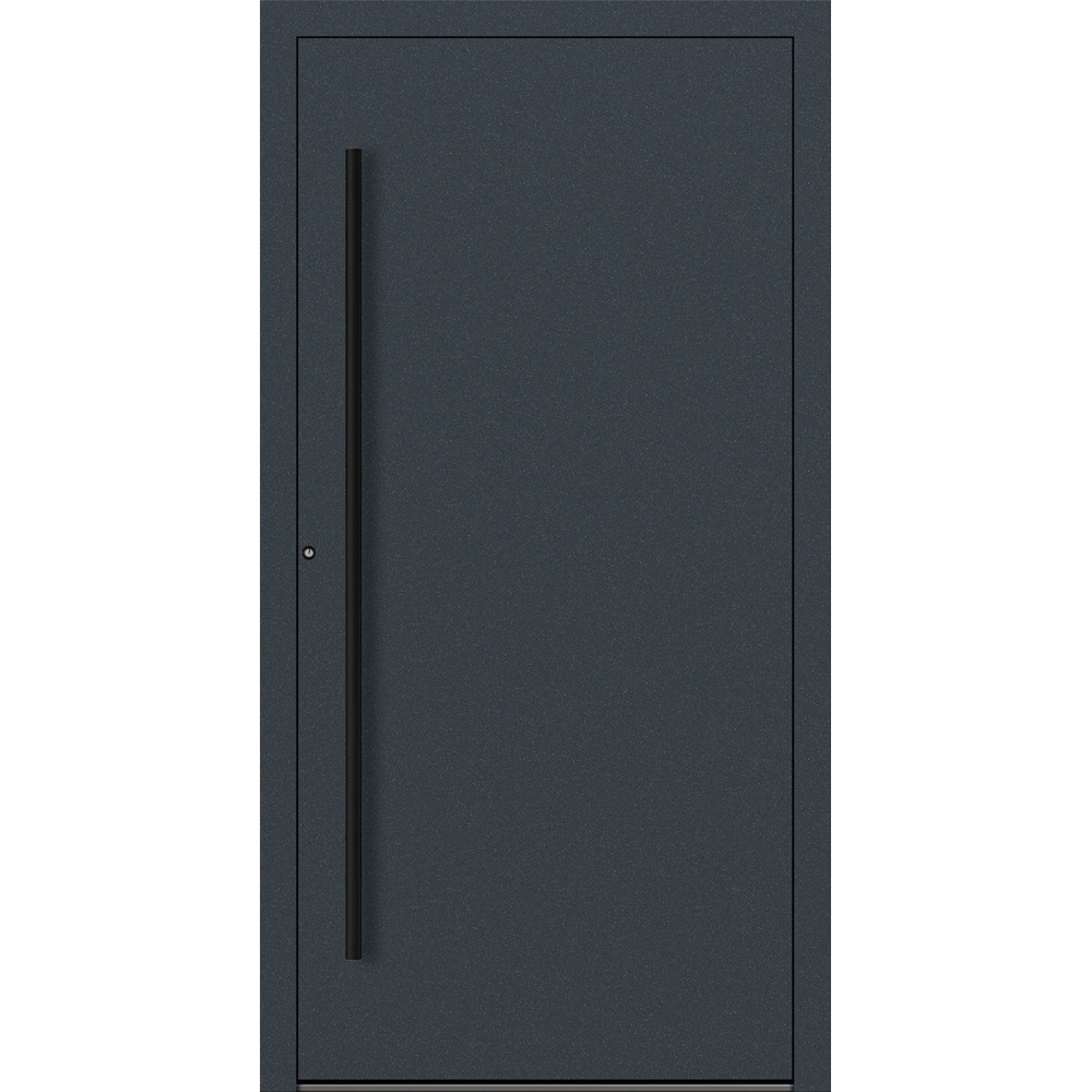 Aluminium-Haustür Feldmann und Mayer P90 und SL75 Design Blackline M20 in Anthrazit RAL7016 mit schwarzen Griffen