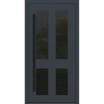 Aluminium-Haustür Feldmann und Mayer P90 und SL75 Design Blackline RC2 M29 in Anthrazit RAL7016 mit vier Glaseinsätzen