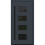Aluminium-Haustür Feldmann und Mayer P90 und SL75 Design Blackline RC2 M311 in Anthrazit RAL7016