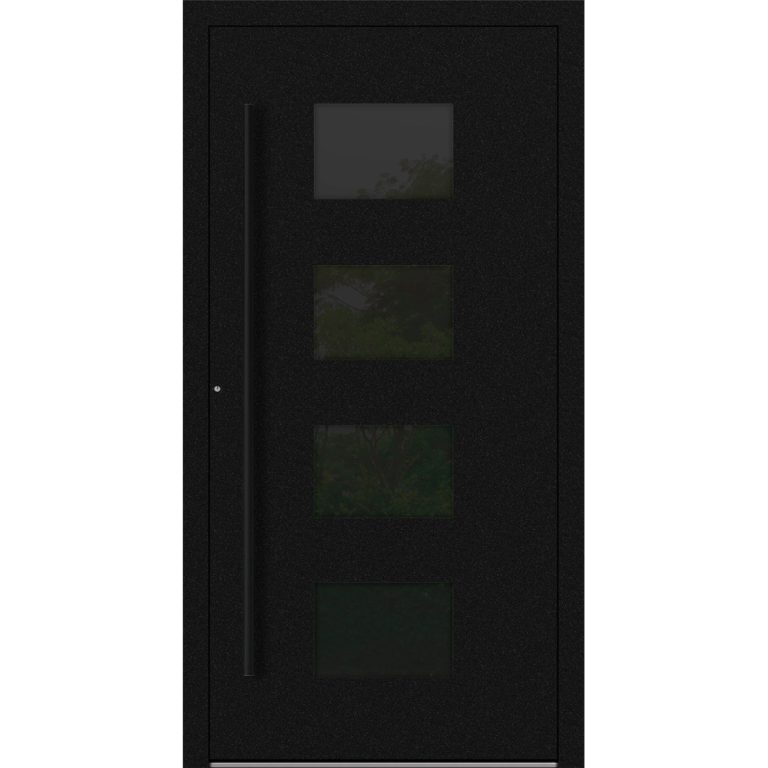 Aluminium-Haustür Feldmann und Mayer P90 und SL75 Design Blackline RC2 M311 in Schwarz