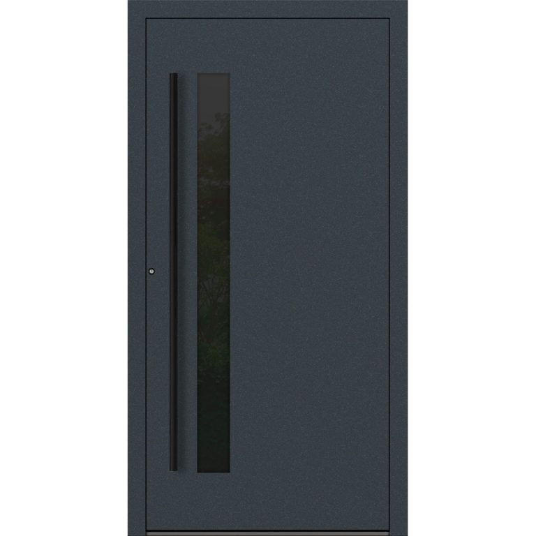 Aluminium-Haustür Feldmann und Mayer P90 und SL75 Design BLackline RC2 M34 in Anthrazit RAL7016