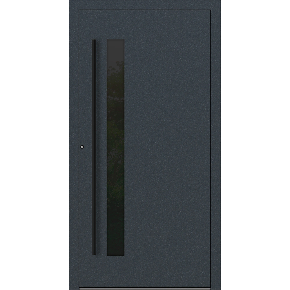 Aluminium-Haustür Feldmann und Mayer P90 und SL75 Design BLackline RC2 M34 in Anthrazit RAL7016