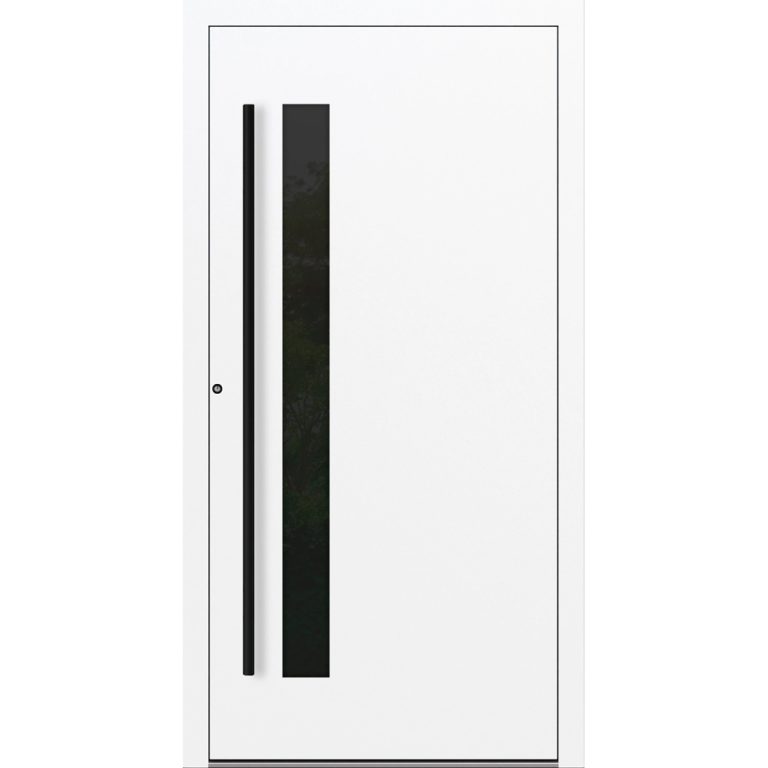 Aluminium-Haustür Feldmann und Mayer P90 und SL75 Design Blackline RC2 M34 in Weiß