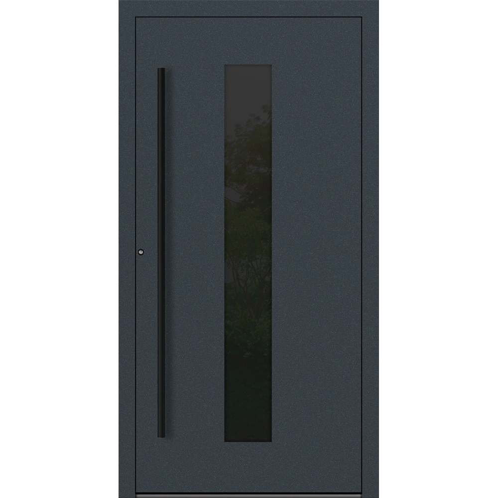 Aluminium-Haustür Feldmann und Mayer P90 und SL75 Design Blackline RC2 M35 in Anthrazit RAL7016