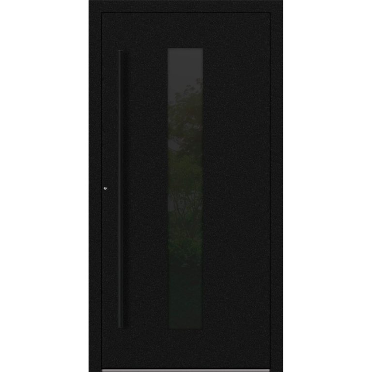 Aluminium-Haustür Feldmann und Mayer P90 und SL75 Design Blackline RC2 M35 in Schwarz