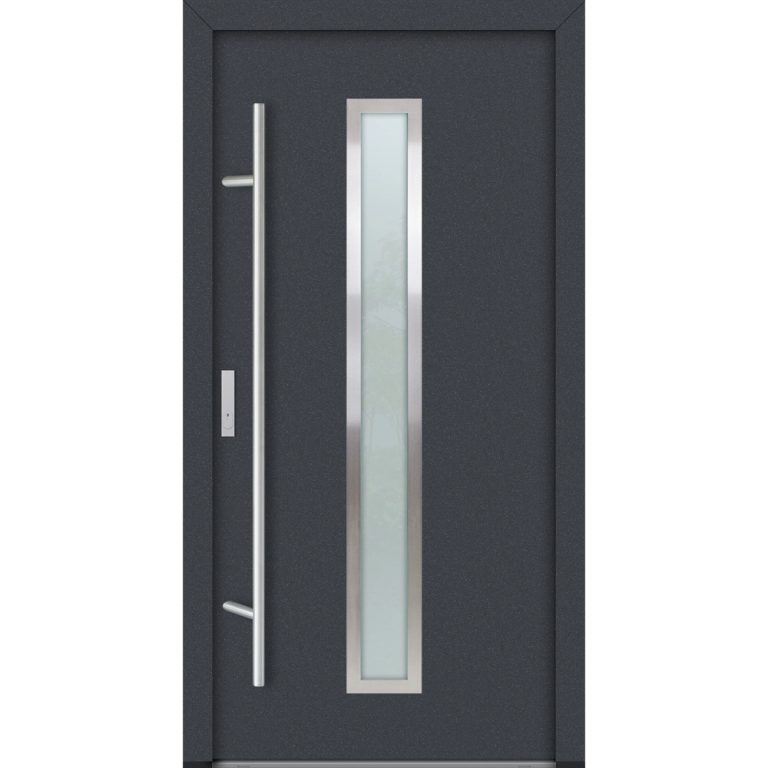 Feldmann und Mayer Aluminium-Haustür AC68 Design M01 in anthrazit