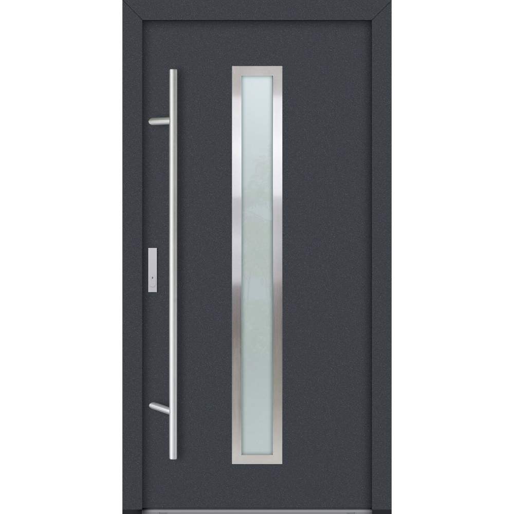 Feldmann und Mayer Aluminium-Haustür AC68 Design M01 in anthrazit