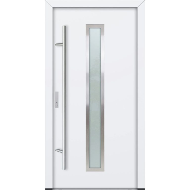 Feldmann und Mayer Aluminium-Haustür AC68 Design M01 in weiß