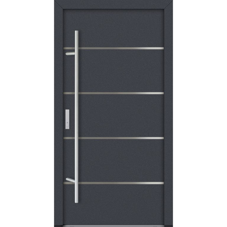 Feldmann und Mayer Aluminium-Haustür AC68 Design M02 in anthrazit