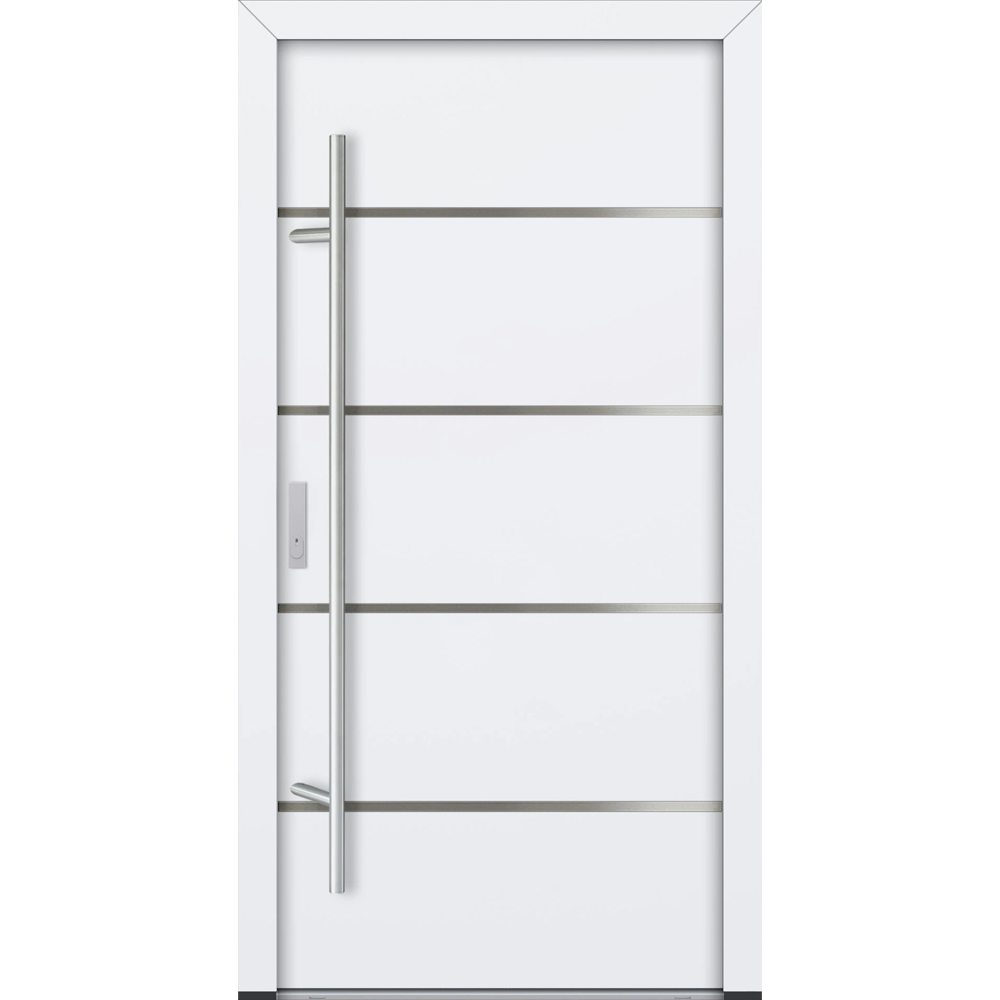 Feldmann und Mayer Aluminium-Haustür AC68 Design M02 in weiß