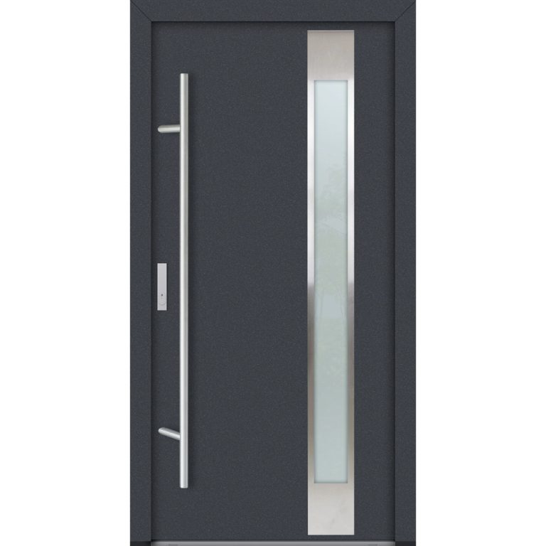 Feldmann und Mayer Aluminium-Haustür AC68 Design M04 in anthrazit