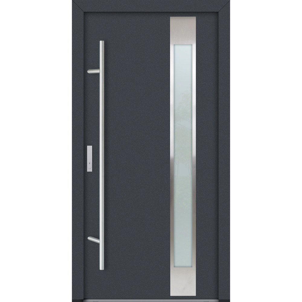 Feldmann und Mayer Aluminium-Haustür AC68 Design M04 in anthrazit