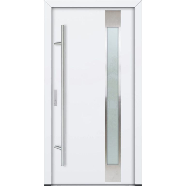 Feldmann und Mayer Aluminium-Haustür AC68 Design M04 in weiß