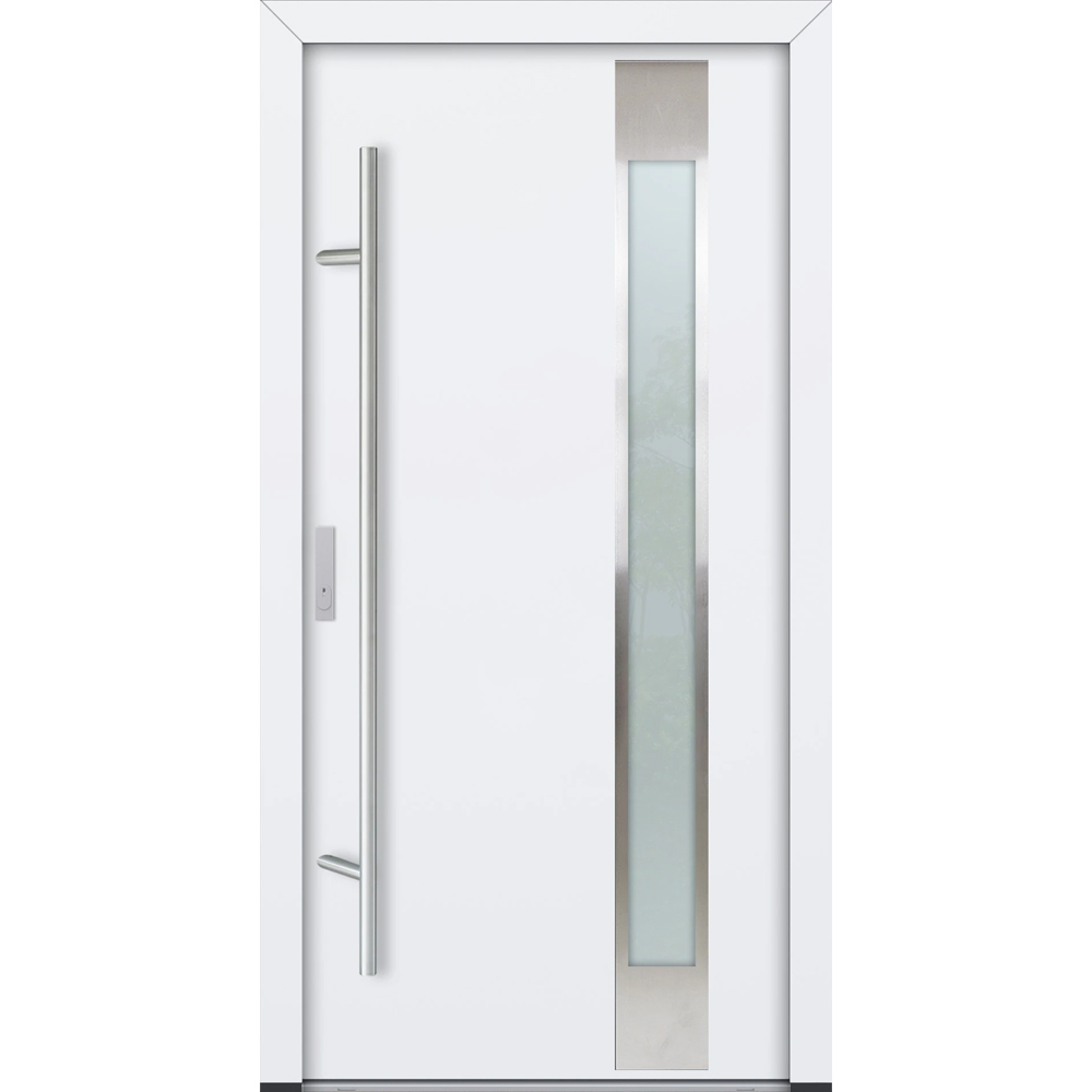 Feldmann und Mayer Aluminium-Haustür AC68 Design M04 in weiß