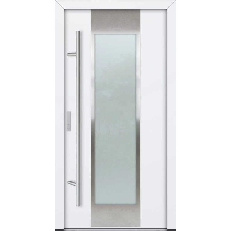 Feldmann und Mayer Aluminium-Haustür AC68 Design M08 in weiß