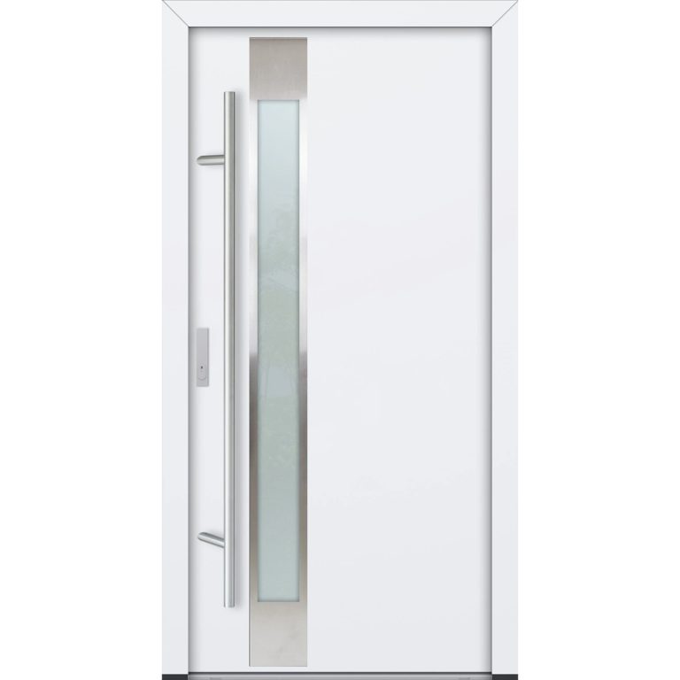 Feldmann und Mayer Aluminium-Haustür AC68 Design M14 in weiß