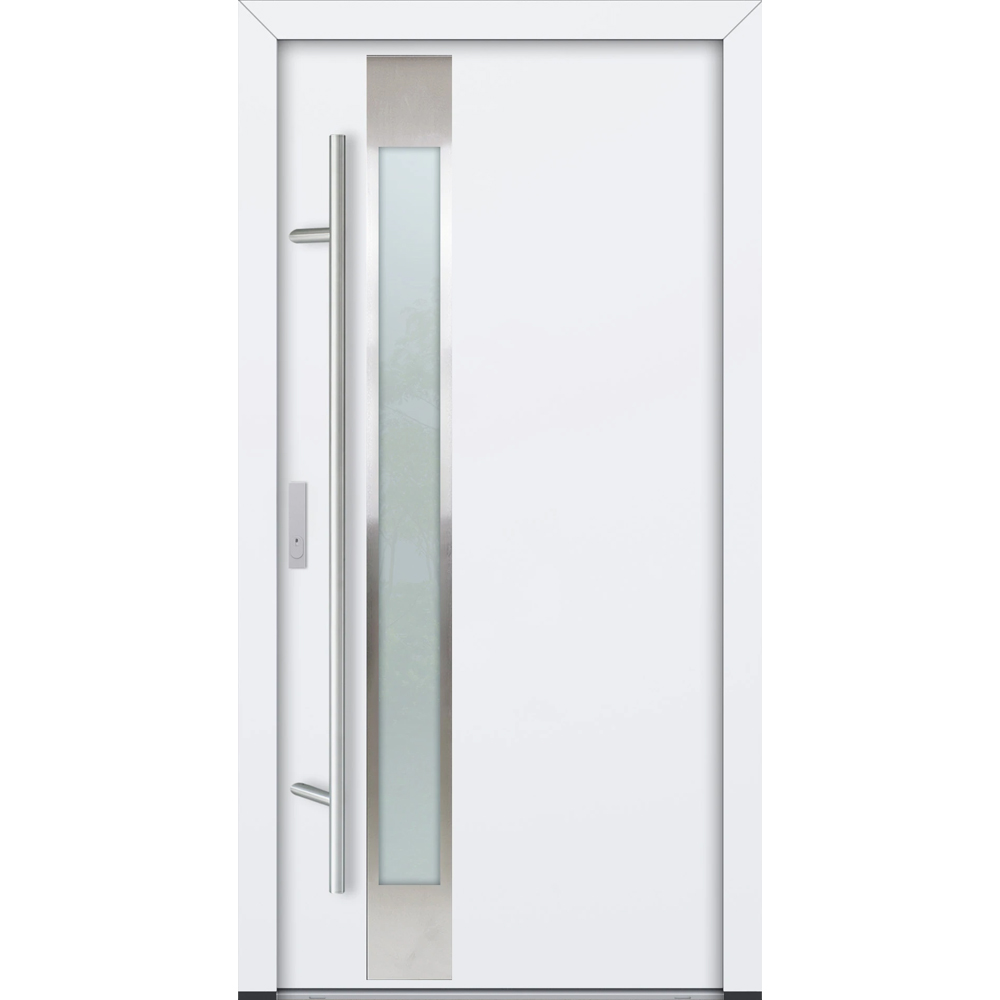 Feldmann und Mayer Aluminium-Haustür AC68 Design M14 in weiß