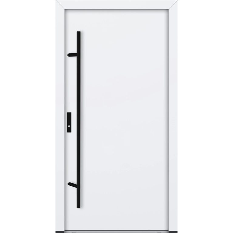 Feldmann und Mayer Aluminium-Haustür AC68 Design Blackline M20 in weiß