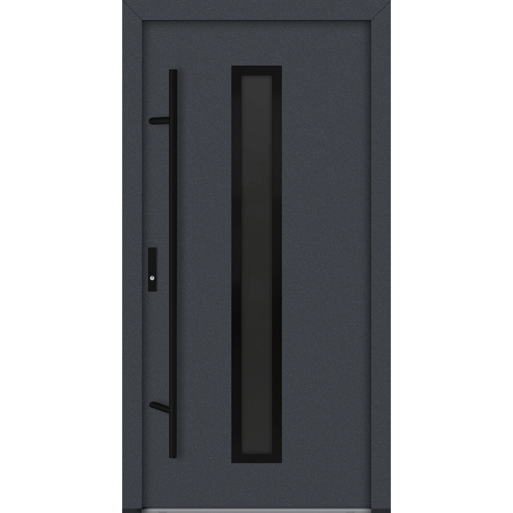 Feldmann und Mayer Aluminium-Haustür AC68 Design Blackline M21 in anthrazit