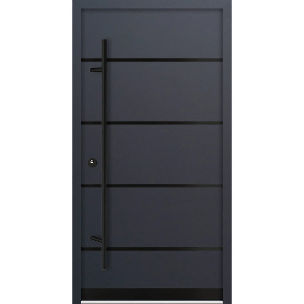 Feldmann und Mayer Aluminium-Haustür AC68 Design Blackline M22 in anthrazit